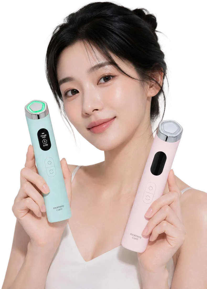 Модель з девайсами mommy care Penta Prime Mint і Pink